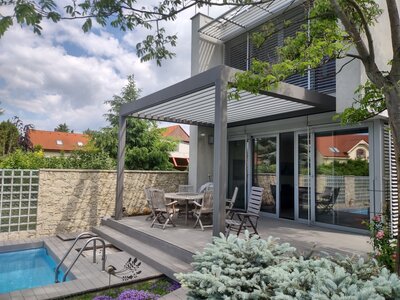 Bioklimatická pergola Camarque - realizácia spoločnosti K-system Bioklimatická pergola Camarque - realizácia spoločnosti K-system