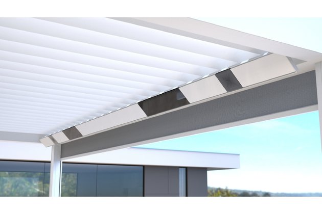 Vykurovanie a ozvučenie pergoly